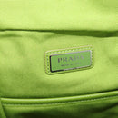 PRADA Shoulder Bag Canvas Green Silver Auth 191654SV-20
