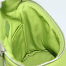 PRADA Shoulder Bag Canvas Green Silver Auth 191654SV-21