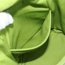 PRADA Shoulder Bag Canvas Green Silver Auth 191654SV-23