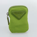 PRADA Shoulder Bag Canvas Green Silver Auth 191654SV-24