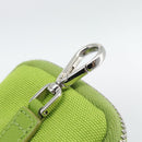 PRADA Shoulder Bag Canvas Green Silver Auth 191654SV-26