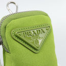 PRADA Shoulder Bag Canvas Green Silver Auth 191654SV-27