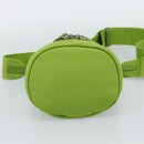 PRADA Shoulder Bag Canvas Green Silver Auth 191654SV-5