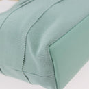 Salvatore Ferragamo Vala Hand Bag Canvas 2way Green Gold Auth 191655A-15