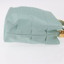Salvatore Ferragamo Vala Hand Bag Canvas 2way Green Gold Auth 191655A-3