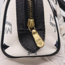MCM Vicetos Mini Boston Bag PVC Leather 2way White Gold Auth 191656A-19