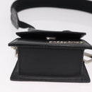 JACQUEMUS Shoulder Pouch Leather 2way Black Silver Auth 191657V-5