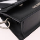 JACQUEMUS Shoulder Pouch Leather 2way Black Silver Auth 191657V-16