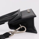 JACQUEMUS Shoulder Pouch Leather 2way Black Silver Auth 191657V-4