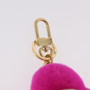 LOUIS VUITTON Vivienne Vison Bag Charm Fur Beige Gold M00870 LV Auth 191658SM-5