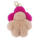 LOUIS VUITTON Vivienne Vison Bag Charm Fur Beige Gold M00870 LV Auth 191658SM-6