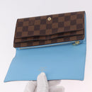 LOUIS VUITTON Damier Ebene Portefeuille Sarah Long Wallet N64426 LV Auth 191659M-19