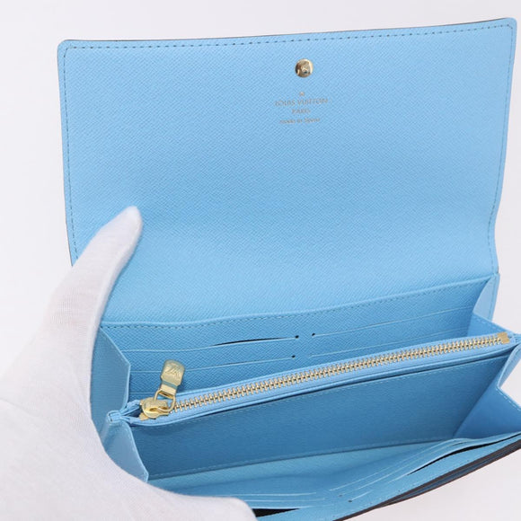 LOUIS VUITTON Damier Ebene Portefeuille Sarah Long Wallet N64426 LV Auth 191659M