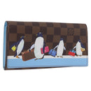 LOUIS VUITTON Damier Ebene Portefeuille Sarah Long Wallet N64426 LV Auth 191659M-1