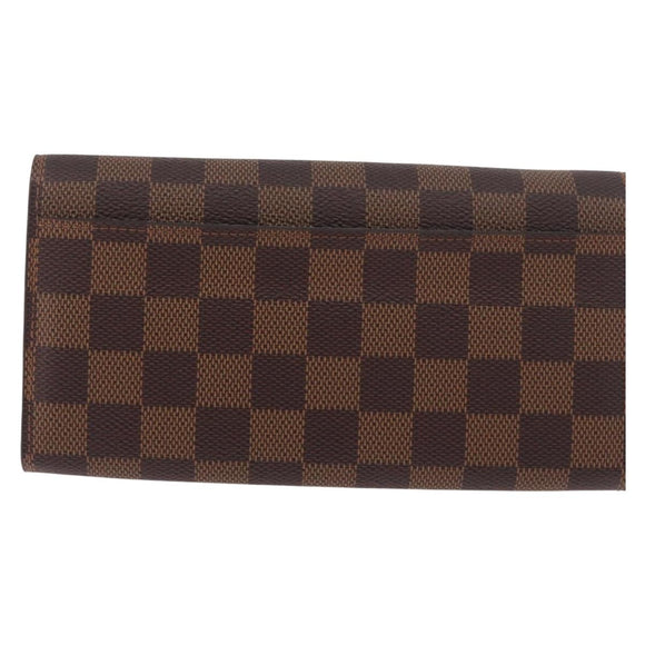 LOUIS VUITTON Damier Ebene Portefeuille Sarah Long Wallet N64426 LV Auth 191659M