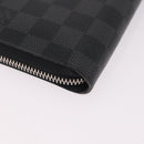 LOUIS VUITTON Damier Graphite Zippy Organizer Long Wallet N63002 LV Auth 191660-15