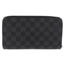 LOUIS VUITTON Damier Graphite Zippy Organizer Long Wallet N63002 LV Auth 191660-2