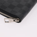 LOUIS VUITTON Damier Graphite Zippy Organizer Long Wallet N63002 LV Auth 191660-7