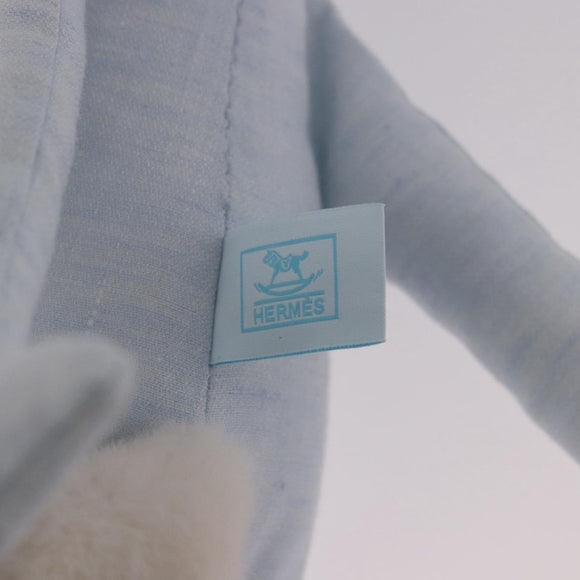HERMES Plush Doll Pot Yok Cushion Polyester Light Blue Auth 191662M