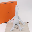 HERMES Plush Doll Pot Yok Cushion Polyester Light Blue Auth 191662M-18