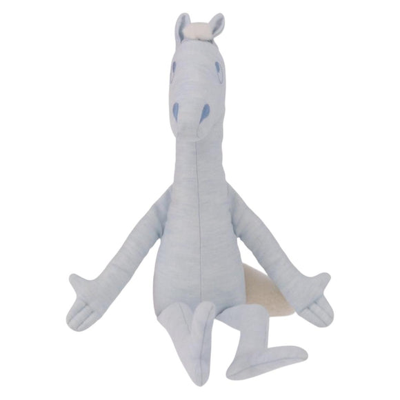 HERMES Plush Doll Pot Yok Cushion Polyester Light Blue Auth 191662M