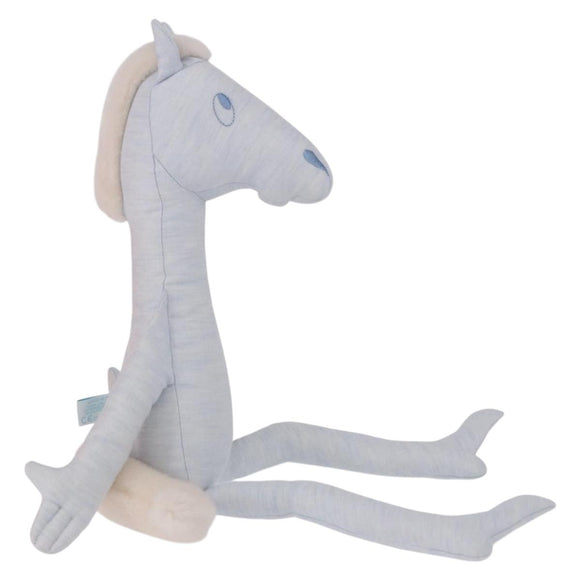 HERMES Plush Doll Pot Yok Cushion Polyester Light Blue Auth 191662M