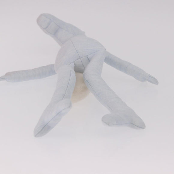 HERMES Plush Doll Pot Yok Cushion Polyester Light Blue Auth 191662M