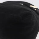 FENDI Mamma Baguette Shoulder Bag Cotton Black Gold Auth 191671-17