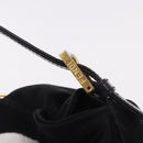 FENDI Mamma Baguette Shoulder Bag Cotton Black Gold Auth 191671-9