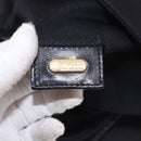 FENDI Mamma Baguette Shoulder Bag Cotton Black Gold Auth 191671-20