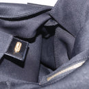 FENDI Mamma Baguette Shoulder Bag Cotton Black Gold Auth 191671-21