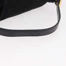 FENDI Mamma Baguette Shoulder Bag Cotton Black Gold Auth 191671-7