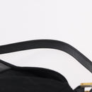 FENDI Mamma Baguette Shoulder Bag Cotton Black Gold Auth 191671-8