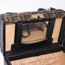 FENDI Zucca Canvas Vanity Hand Bag 2way Brown Gold Auth 191672-20