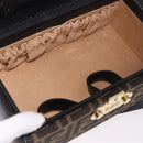 FENDI Zucca Canvas Vanity Hand Bag 2way Brown Gold Auth 191672-21