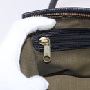 FENDI Zucca Canvas Vanity Hand Bag 2way Brown Gold Auth 191672-25