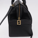 FENDI Zucca Canvas Vanity Hand Bag 2way Brown Gold Auth 191672-5