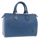 LOUIS VUITTON Epi Speedy 25 Hand Bag Toledo Blue M43015 LV Auth 191673-1