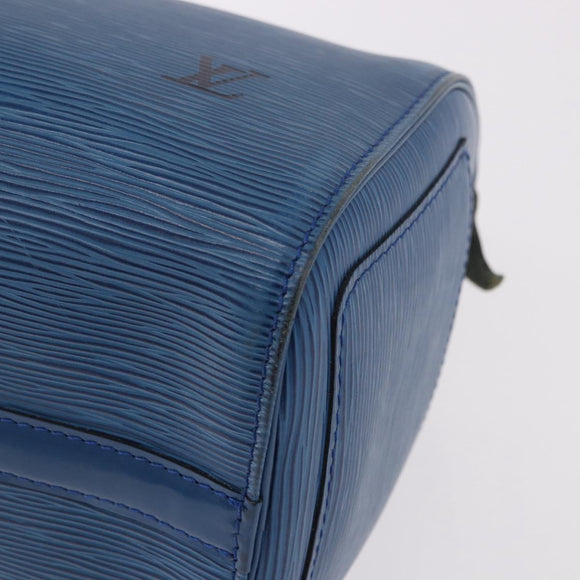 LOUIS VUITTON Epi Speedy 25 Hand Bag Toledo Blue M43015 LV Auth 191673
