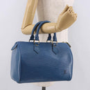 LOUIS VUITTON Epi Speedy 25 Hand Bag Toledo Blue M43015 LV Auth 191673-21