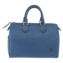 LOUIS VUITTON Epi Speedy 25 Hand Bag Toledo Blue M43015 LV Auth 191673-2