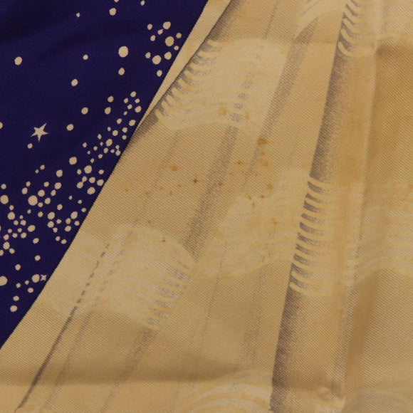 HERMES Carre 90 Scarf ""Souvenirs de Paris"" Silk Blue Beige Auth 191677
