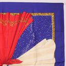 HERMES Carre 90 Scarf ""Souvenirs de Paris"" Silk Blue Beige Auth 191677-4