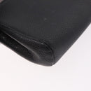 CHANEL COCO Mark Pouch Caviar Skin Black Gold CC Auth 191678-15