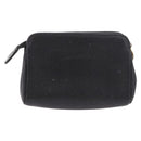 CHANEL COCO Mark Pouch Caviar Skin Black Gold CC Auth 191678-2