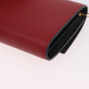 LOEWE Studio Ghibli No-Face Compact Wallet Leather Red Gold Auth 191680SM-16