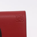 LOEWE Studio Ghibli No-Face Compact Wallet Leather Red Gold Auth 191680SM-17
