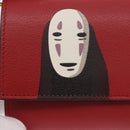 LOEWE Studio Ghibli No-Face Compact Wallet Leather Red Gold Auth 191680SM-18