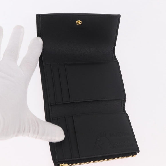 LOEWE Studio Ghibli No-Face Compact Wallet Leather Red Gold Auth 191680SM