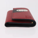 LOEWE Studio Ghibli No-Face Compact Wallet Leather Red Gold Auth 191680SM-3